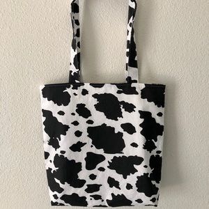 🐄 SOLD 🐄 Cotton Cow Print Tote Bag DIY Handmade